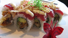 Soft shell crab with ahi roll
