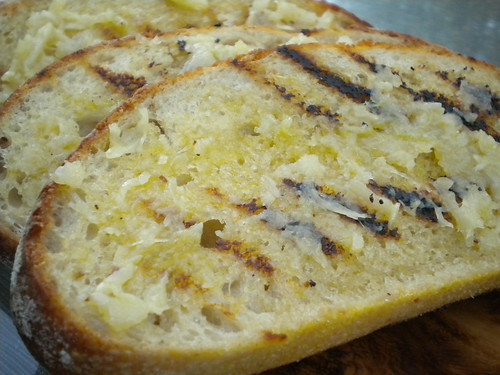 Slice of Roasted Garlic Bread