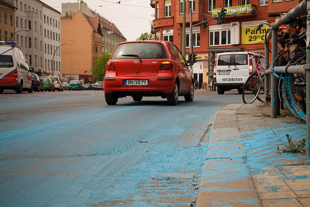 Blue Painted Street