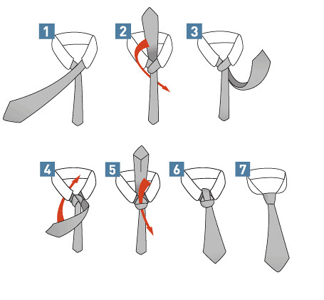 how to tie windsor knot step by step. Step by step instructions for
