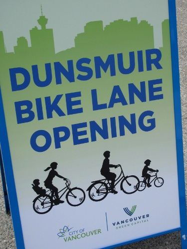 Dunsmuir Bike Lane Opening