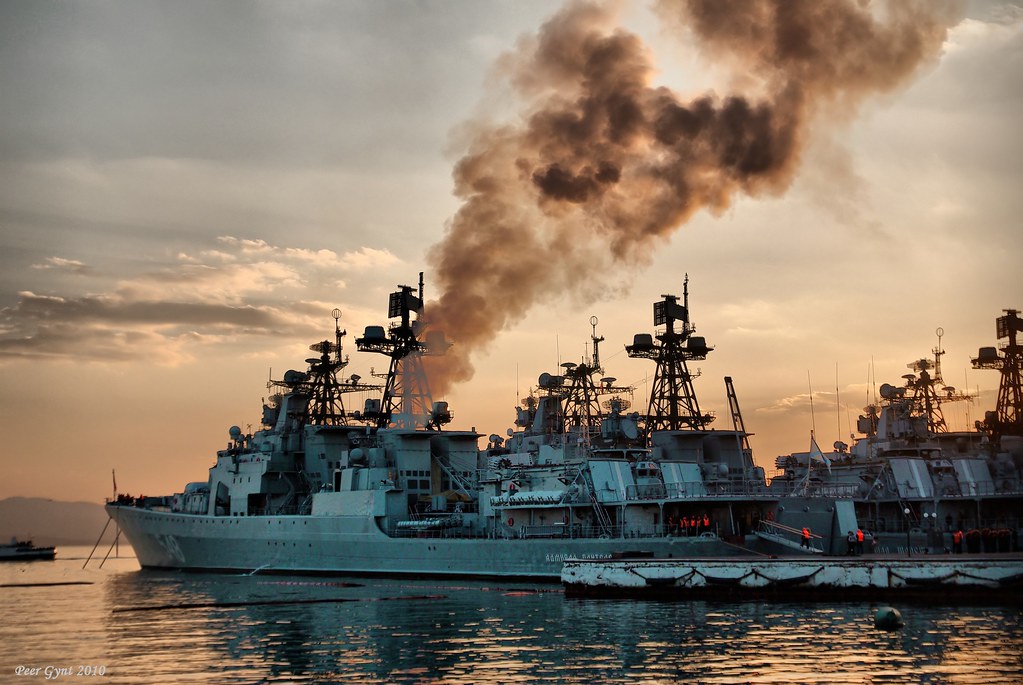 : The Pacific Fleet Warships.   .