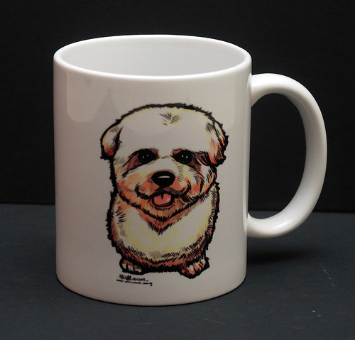 dog caricature on mug - 1