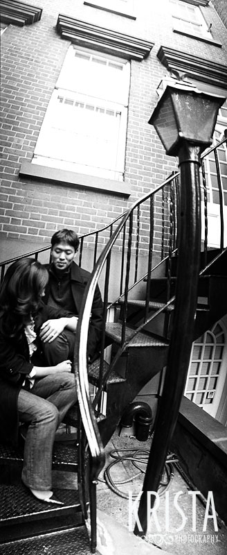 NYC Engagement Black & White Film