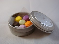 Dollhouse Miniature - Tin of Rainbow Color Macaroons