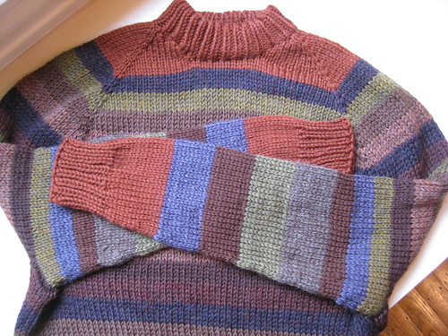 Striped raglan pullover