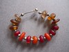 Orange Beach Glass Bracelet