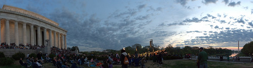 Easter sunrise service at the Lincoln Memorial