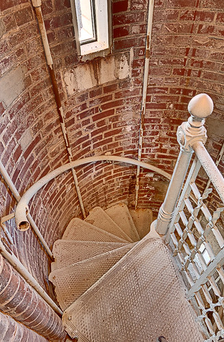 Compton Hill Water Tower, in Saint Louis, Missouri, USA - small interior stairs