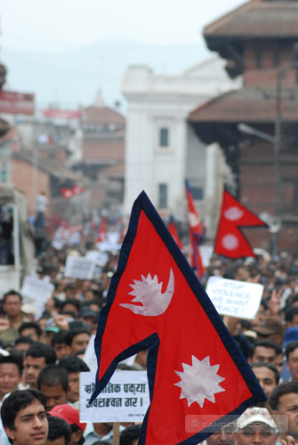 Nepal flag for peace
