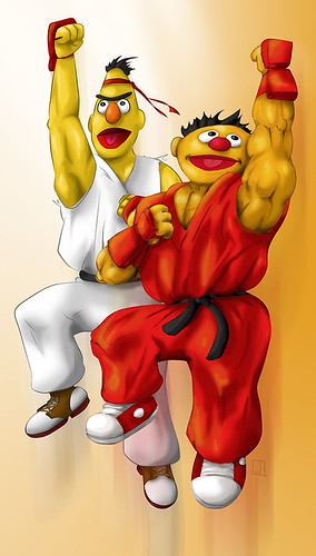 Sesame Street meets Street Fighter