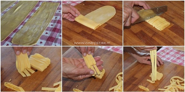 tagliare le tagliatelle - cutting noodles