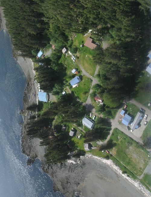 my neighborhood, an aerial view, Kasaan, Alaska