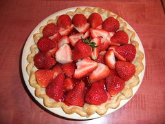 tasty homemade strawberry pie