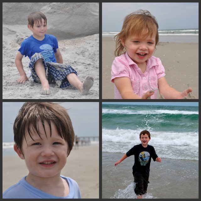 Beach Kids collage