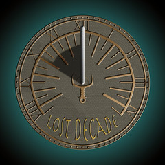 Lost Decade Games sundial (copper) logo