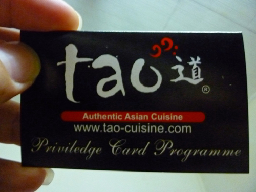 Tao Japanese Buffet Privilege Card