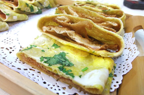 Egg Crepe with Sweet Crispy Fritters