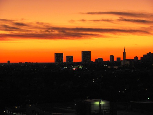 sunset winter LA