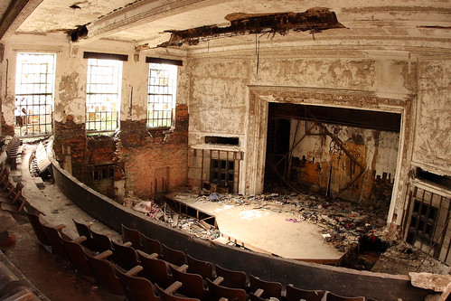 Auditorium. Abandoned City Methodist Church. Gary, Indiana.