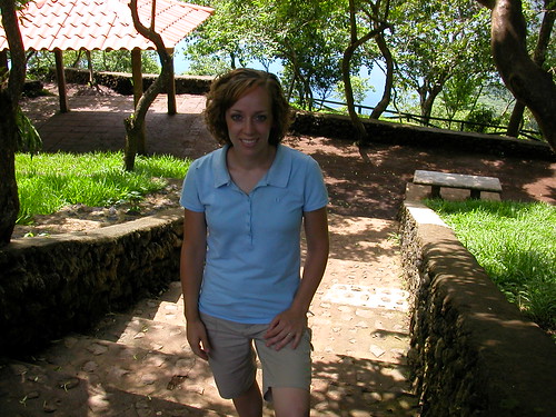 June 9 2010 Ruth in front of Laguna Apoyo lookout