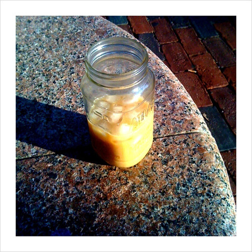 Iced coffee tastes better in a Mason Jar.