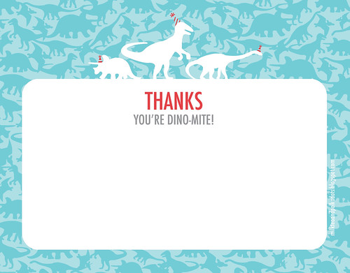 Dino-mite Thank You Card