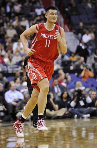 November 10, 2010 - Yao Ming runs up the court before injuring his ankle against the Washington Wizards