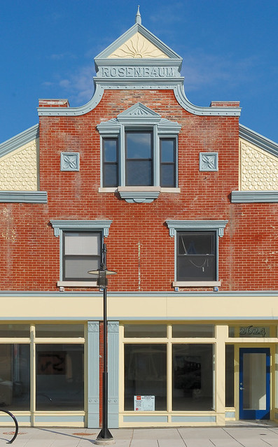 Old North Saint Louis neighborhood, in Saint Louis, Missouri, USA - Rosenbaum building in Crown Square