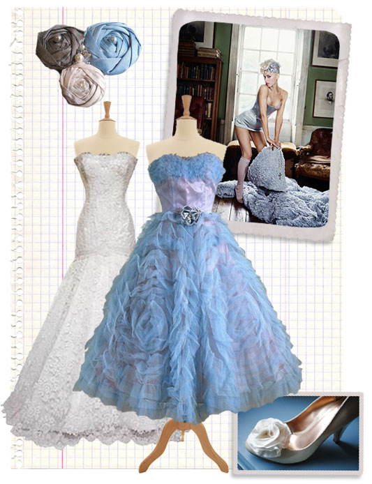  theme this month With a sweat heart strapless top and baby blue ruffles 
