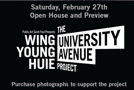 Wing Young Huie, University Avenue Project. Open House and Preview Fundraiser. via Public Art Saint Paul