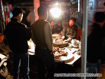 Dog meat stall