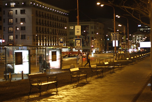Night street of Bratislava