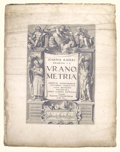 Title Page Engraving of the Star Atlas 'Uranometria'