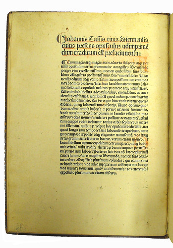 Opening page of text from Perger, Bernardus: Grammatica nova