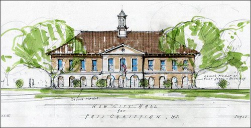 concept for a new city hall in Pass Christian (courtesy of Mississippi Renewal)