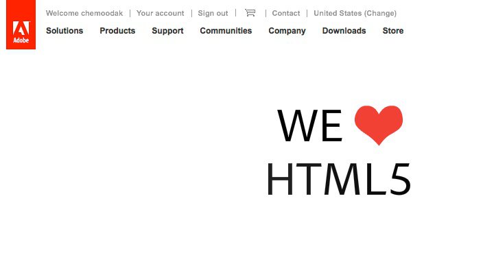 Adobe loves HTML5