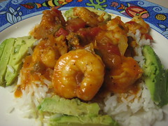 camarones with aguacate