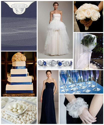 in a wedding post inspired by its navy blue and creamy tulle beauty