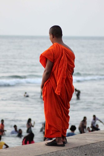Monk at the seaside