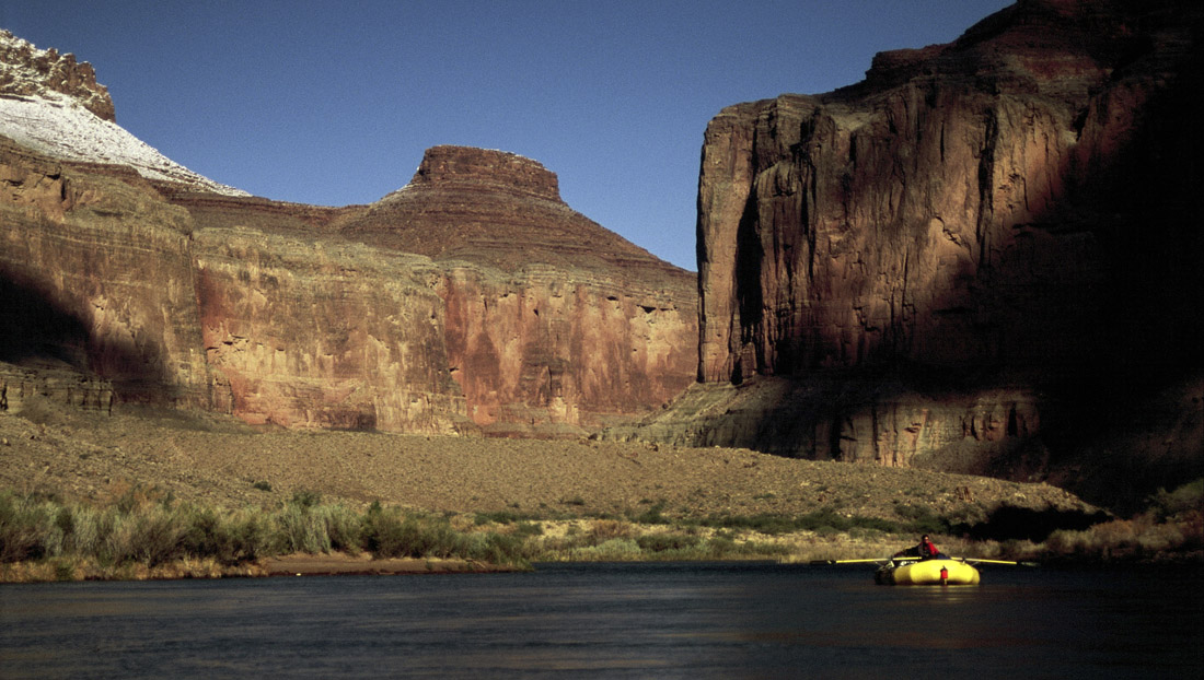 Small raft, big canyon.