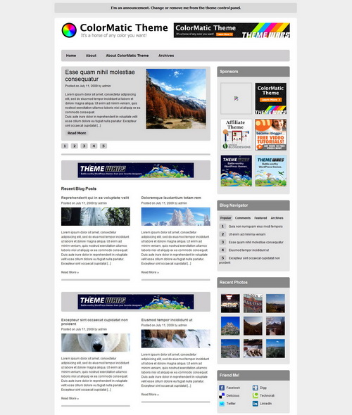 ColorMatic   ThemeWars Premium WordPress Theme