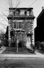 Historic photo from Sunday, April 17, 1988 - 377 Sackville St - Built in 1876, Bryce & Hagon, Builders. A City of Toronto Heritage structure. in Cabbagetown