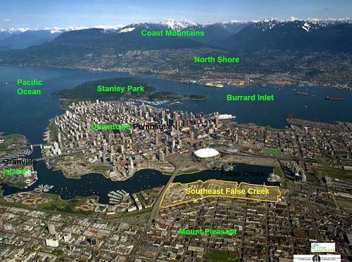 Vancouver, showing site of SE False Creek Olympic Village (by: city of Vancouver)