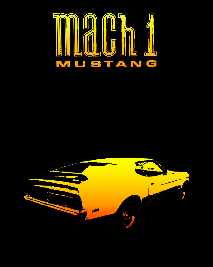 Poster coche Ford Mustang Mach 1