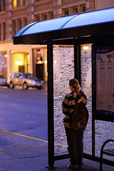 bus stop in Portland (by: Aaron Hockley, creative commons license)