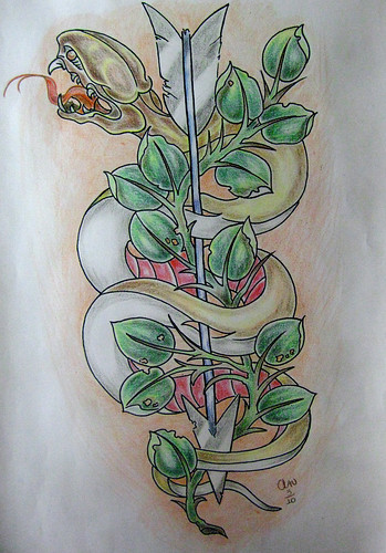 snake tattoo flash by cláudia f. by: cláudia f. Anyone can see this photo