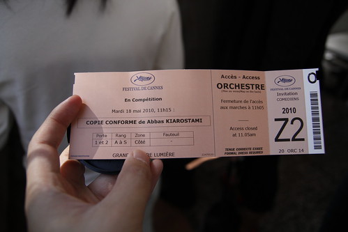 Ticket for Abbas Kiarostami's CERTIFIED COPY
