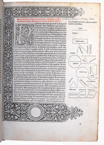 Opening Page of main text of Euclides: Elementa Geometriae