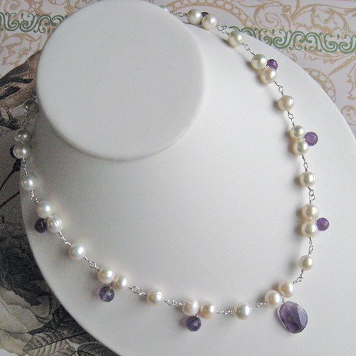 Pearl & Amethyst necklace